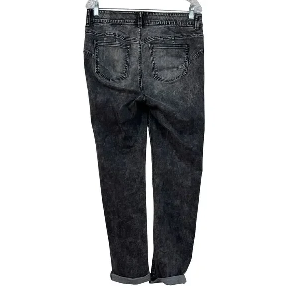 Torrid Bombshell Straight Jeans Womens Size 12R Super Soft Acid Wash Black - Picture 2 of 3